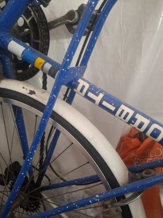 Bicicleta azul vintage