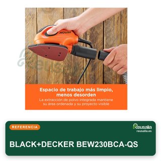 - BLACK+DECKER BEW230BCA-QS lijadora compacta