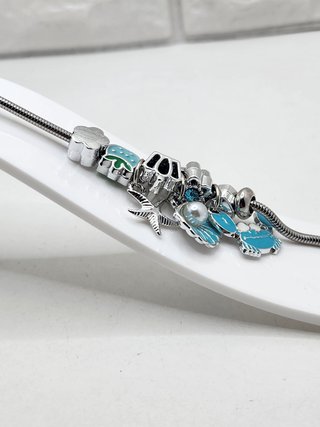Pulsera Acero Quirúrgico con Charms Marinos