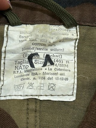 Giubba Militare Mimetica 1992