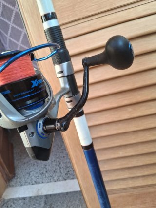 Canna da pesca surfcasting con mulinello mitchell