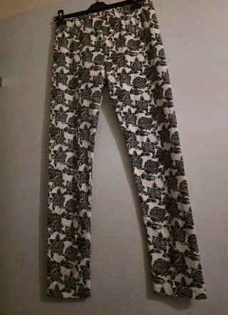 Leggings con rose taglia L