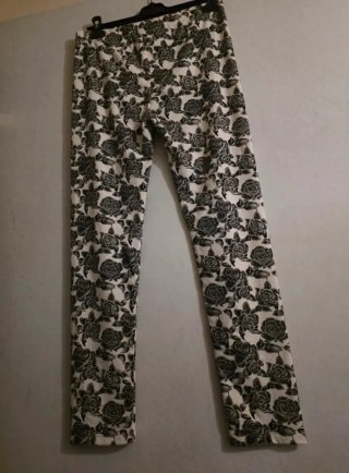 Leggings con rose taglia L