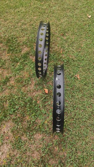 Juego 2 Aros Llanta Fat Bike Aluminio negros.