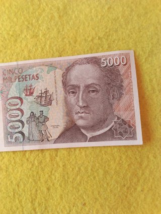 Billete 5000 Pesetas España 1992