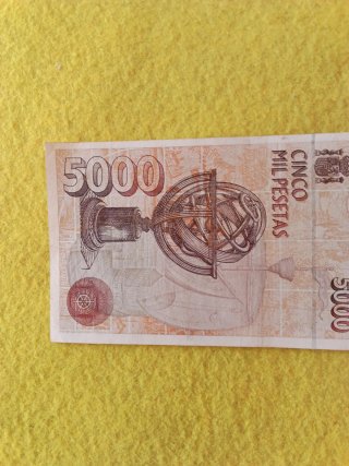 Billete 5000 Pesetas España 1992