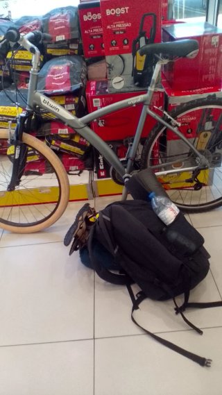 Bicicleta de paseo con equipaje