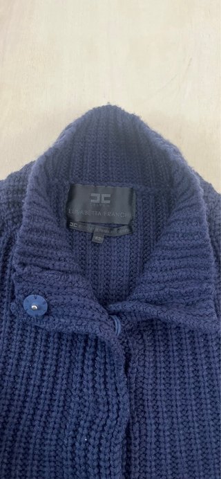 Elisabetta Franchi Coprispalle blu Lana 50% 42 S/M