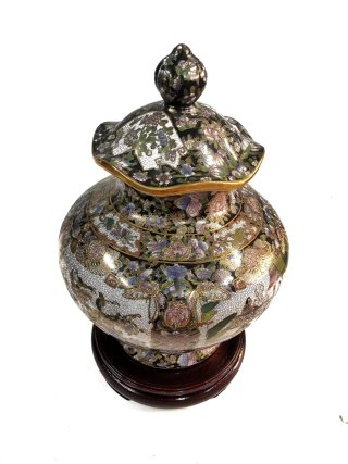 Maravilloso jarrón grande antiguo oriental Satsuma