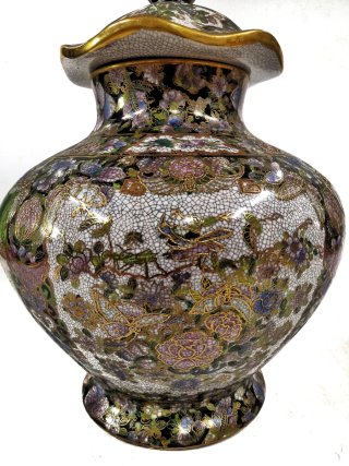 Maravilloso jarrón grande antiguo oriental Satsuma