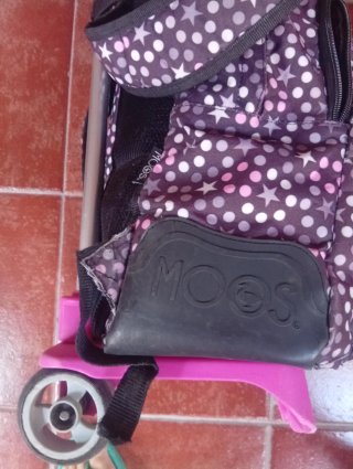 Mochila escolar MOOS + carro con ruedas