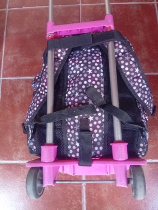 Mochila escolar MOOS + carro con ruedas