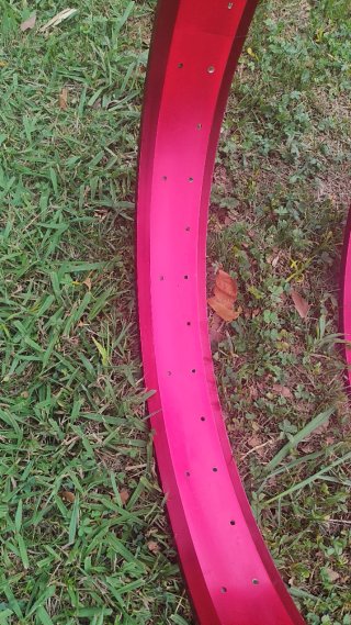 Juego Aros Fat Bike Rojo Aluminio Nieve