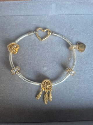 Pulsera Pandora Corazón y Atrapasueños