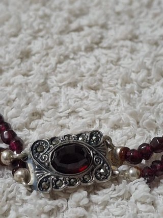 Collana antica granati e argento