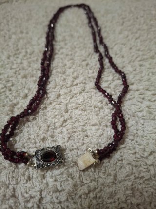 Collana antica granati e argento