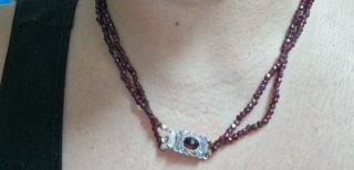 Collana antica granati e argento