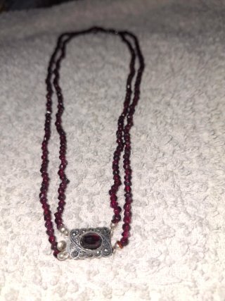 Collana antica granati e argento