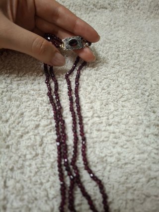 Collana antica granati e argento