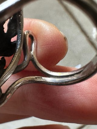 Anello vintage argento 925 con turchese. Mis.15