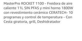 Freidora de Aire MasterPRO 11L