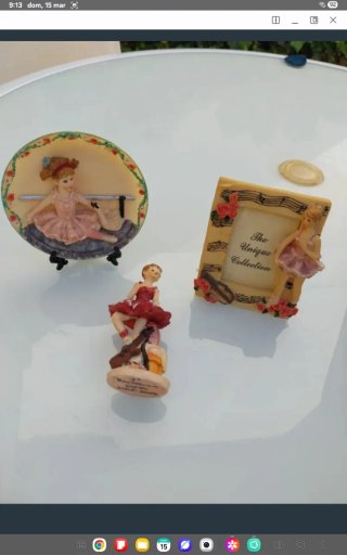 3 Figuras Bailarinas Resina