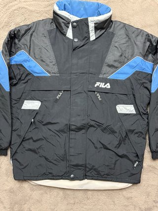 Chaqueta Fila Vintage Negra y Azul Hombre