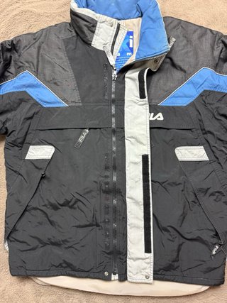 Chaqueta Fila Vintage Negra y Azul Hombre