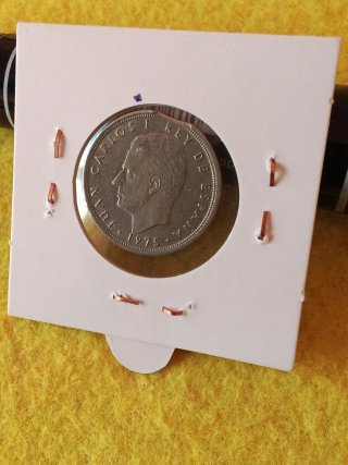 Moneda 5 Pesetas 1975 Error Falta Material