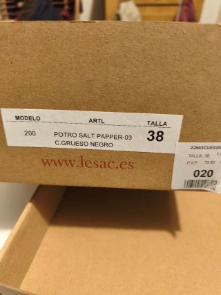 Manoletinas Lesac Negras Talla 3
