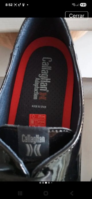 Zapatos Callaghan charol negros talla 41