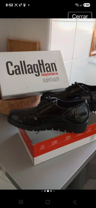 Zapatos Callaghan charol negros talla 41