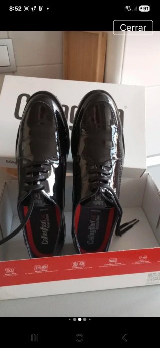 Zapatos Callaghan charol negros talla 41
