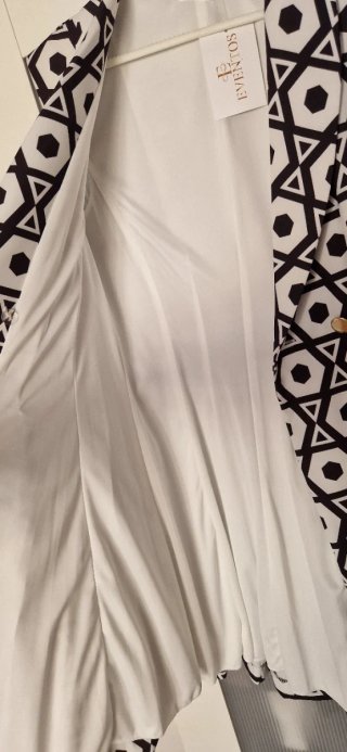 Vestido Carher Negro y Blanco Talla M