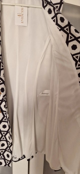 Vestido Carher Negro y Blanco Talla M