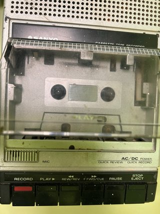 Registratore/Riproduttore di cassette Sanyo Vintage