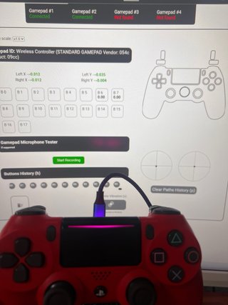 Mando PS4 Magma Red Original Sony