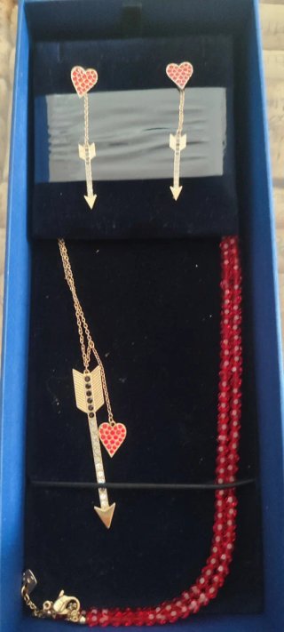 Conjunto Swarovski Corazón y Flecha