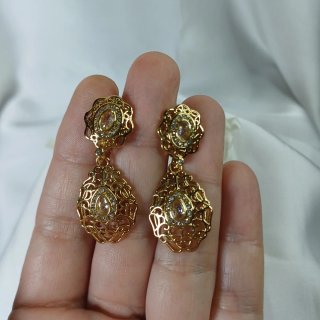 Pendientes Chapado Oro Reina Oriente Filigrana
