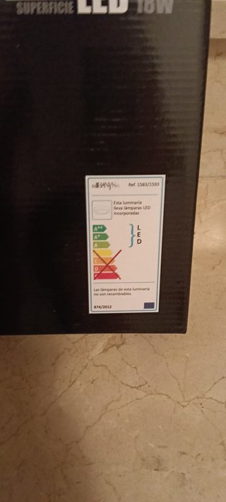 Plafón de techo LED Superficie 18W 1620lm 6500K