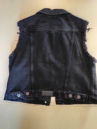 Gilet Jeans Nero Frange No Name