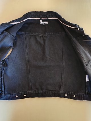 Gilet Jeans Nero Frange No Name