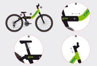 Bici evolutiva Orbea Grow 1 16" Azul y Rosa