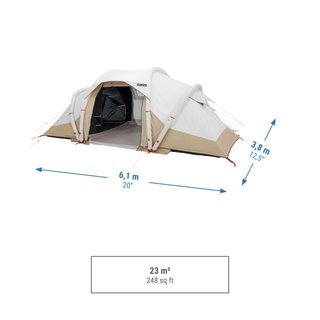 Tienda de campaña familiar 4 personas hinchable Quechua
