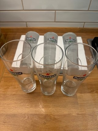 Set 6 Bicchieri Heineken Vetro