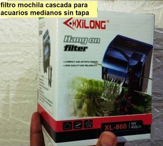 Filtro cascada mochila acuario mediano pecera