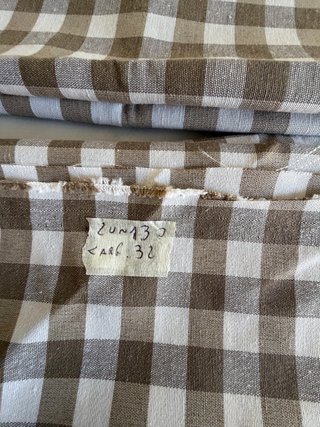 Tessuto cotone a quadri avanzi sartoriali