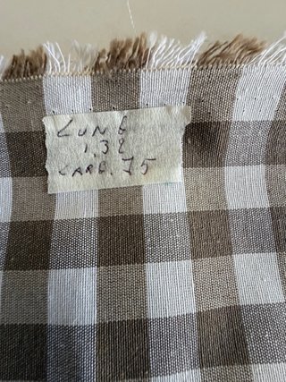 Tessuto cotone a quadri avanzi sartoriali