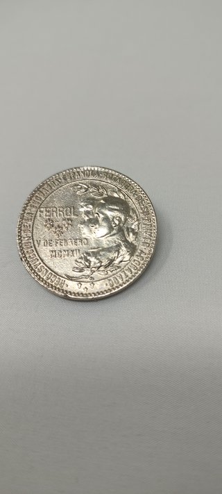 Moneda Ferrol 1912 Acorazado España