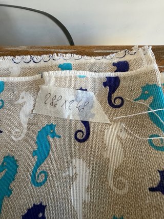 Tessuto cotone fantasia cavallucci marini